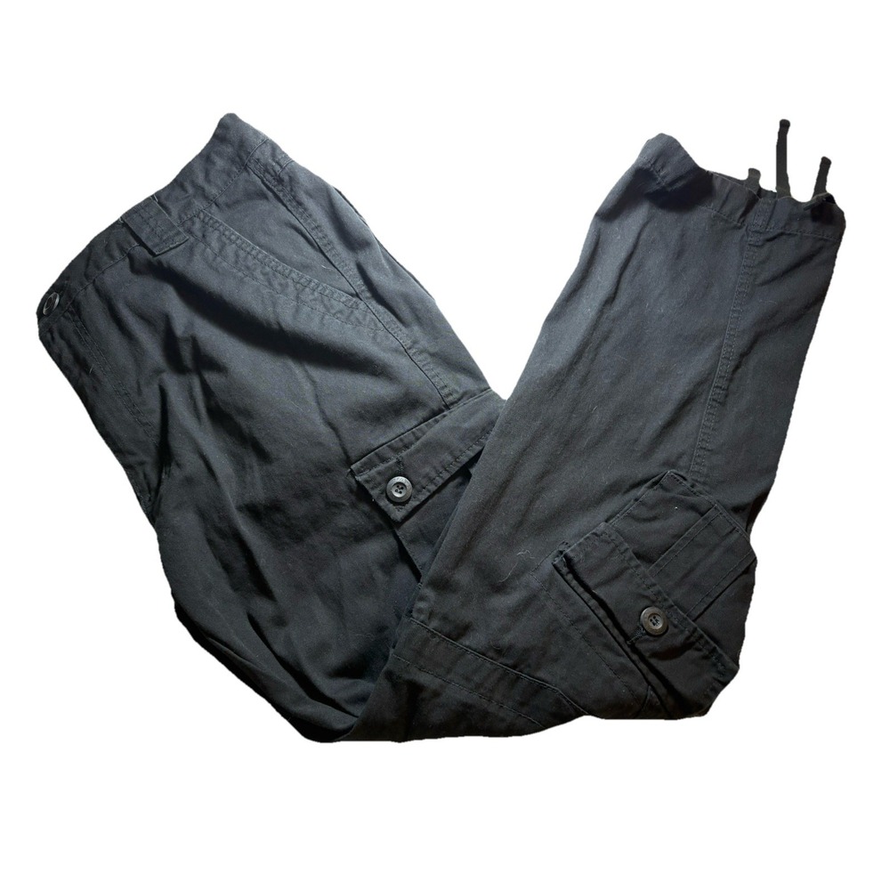 Matchstick Match Cargo‎ Pant Men 36x31 Black Wide Leg Boot Skater Baggy